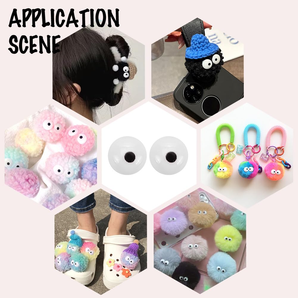 Amazon | PH PandaHall ぬいぐるみ目 100個入り 白黒目 13mm 人形 アイ